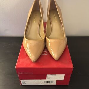 Enzo patent leather pump - camel beige